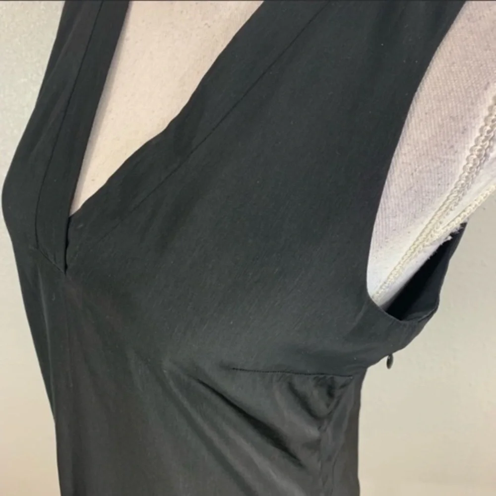 J. Crew black flounce hem dress S
